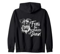 Fear The Schnauzer Beard Pet Dog Schnauzers Zip Hoodie