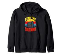 Fear The Shutdown Retro Server Sysadmin Humor Zip Hoodie