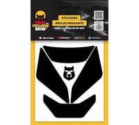 Fear The Yellow Bear© Easy Iron™ Repositionable Reflective Stickers for Motorcycle Helmet, 3M Technology, Approved Sizes Visible at Night for Your Safety