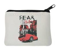 Fear This Red Muscle Car Graphic Neoprene Coin Purse Pouch 12x9cm White