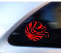 Fear7FX 2x JDM Ninja Car Sticker, Vinyl Decal Sticker, Funny Car Sticker, Window Bumper Sticker, Funny Caravan Campervan Sticker, JDM Sticker, 110mm