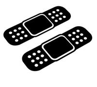 Fear7FX 2x Plaster Stickers, Car Dent Scratch Cover, First Aid Bandage Bandaid Vinyl Decal, Funny Car Bumper Sticker, Window & Laptop Vinyl Decal, Van, Caravan, JDM Jap Drift Car Accessory, 90mm Each