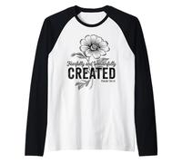 Fearfully and Wonderfully Created Psalm 139 14 Floral Faith Raglan Baseball Tee