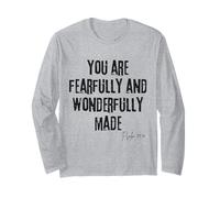 Fearfully and Wonderfully Made Psalm 139:14 Bible Worth Long Sleeve T-Shirt