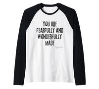 Fearfully and Wonderfully Made Psalm 139:14 Bible Worth Raglan Baseball Tee