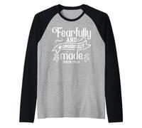 Fearfully and Wonderfully Made Psalm 139:14 Design Raglan Baseball Tee