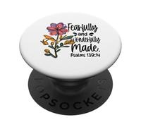 Fearfully Wonderfully Bible Verse Christian Jesus Psalms PopSockets Adhesive PopGrip