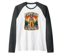 Fearless and Faithful German Shepherd Raglan Baseball Tee