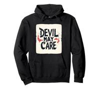 Fearless Attitude with this Devil May Care Statement Pullover Hoodie