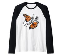 Fearless Beautiful Butterfly Creative Collection Raglan Baseball Tee