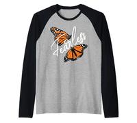 Fearless Beautiful Butterfly Creative Collection Raglan Baseball Tee