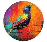 Fearless Bird 1000 Pieces Free Bird Jigsaw Puzzle Round DIY Irregular for Adults Kid 1000pcs (67.5x67.5cm)