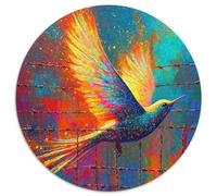 Fearless Bird 1000 Pieces Free Bird Jigsaw Puzzle Round DIY Unique for Adults Kid 1000pcs (67.5x67.5cm)