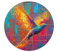 Fearless Bird 1000 Pieces Free Bird Jigsaw Puzzle Round DIY Women Gifts for Men 1000pcs (67.5x67.5cm)
