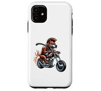 Fearless Bulldog On Motorcycle With Flames Case for iPhone 11