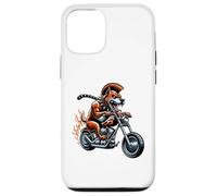 Fearless Bulldog On Motorcycle With Flames Case for iPhone 12/12 Pro