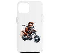Fearless Bulldog On Motorcycle With Flames Case for iPhone 13