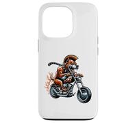 Fearless Bulldog On Motorcycle With Flames Case for iPhone 13 Pro