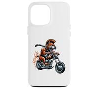 Fearless Bulldog On Motorcycle With Flames Case for iPhone 13 Pro Max