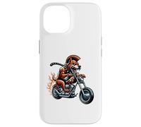 Fearless Bulldog On Motorcycle With Flames Case for iPhone 14