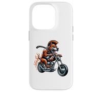 Fearless Bulldog On Motorcycle With Flames Case for iPhone 14 Pro