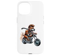 Fearless Bulldog On Motorcycle With Flames Case for iPhone 15