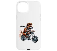 Fearless Bulldog On Motorcycle With Flames Case for iPhone 15 Plus