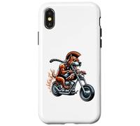 Fearless Bulldog On Motorcycle With Flames Case for iPhone X/XS