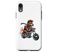 Fearless Bulldog On Motorcycle With Flames Case for iPhone XR