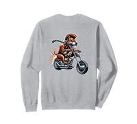 Fearless Bulldog On Motorcycle With Flames Sweatshirt
