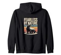 Fearless By Nature Honey Badger Vintage Zip Hoodie