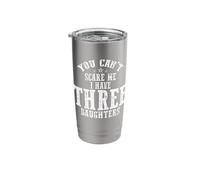 Fearless Dad with Three Daughters Funny Saying Stainless Steel Insulated Tumbler