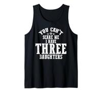 Fearless Dad with Three Daughters Funny Saying Tank Top
