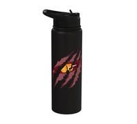 Fearless Demon Eyes Claw Scratches Halloween Stainless Steel Insulated Water Bottle