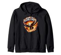 Fearless Eagle Firestorm Artwork Zip Hoodie