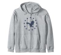 Fearless Eagle - Thirteen Stars of American Freedom Zip Hoodie