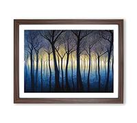 Fearless Forest Framed Print | A2 Walnut Framed Wall Art | Ready to Hang | Modern Landscape Picture | Living Room Bedroom Lounge Office
