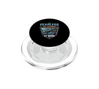 Fearless Glazier At Work Glass Installer Trade PopSockets PopGrip for MagSafe