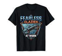 Fearless Glazier At Work Glass Installer Trade T-Shirt