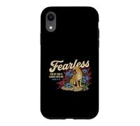 Fearless God Is Always With Me Big Cat Floral Design Case for iPhone XR