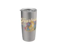 Fearless God is Always with Me Big Cat Floral Design Stainless Steel Insulated Tumbler