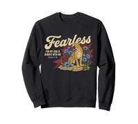 Fearless God Is Always With Me Big Cat Floral Design Sweatshirt