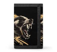 Fearless Honey-Badger Casual Mens Credit Card Holder Wallets for Women Slim Durable Purse with ID Window