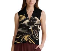 Fearless Honey-Badger Casual Women's Vests Suit Waistcoat Button Down Sleeveless Blazer Jacket M