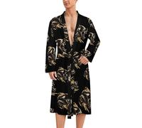 Fearless Honey-Badger Classic Bathrobe Loungewear Dressing Gown Womens Men for Spa Hotel Sleep L