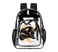 Fearless Honey-Badger Clear Backpack Transparent Heavy Duty Bag
