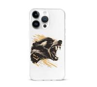 Fearless Honey-Badger Compatible with iPhone 15/15 Plus/15 Pro/15 Pro Max Phone Case TPU Protective Cover Shockproof Anti-Scratch