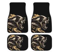 Fearless Honey-Badger Fashion Car Floor Mats Set of 4 Waterproof Non-Slip Carpet Accessories