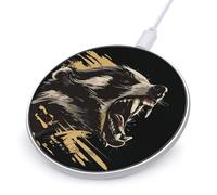 Fearless Honey-Badger Fast Portable Charger Round Phone Charging Pad 10W for Travel Work