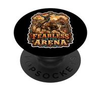 Fearless In The Arena Bull Rider Rodeo PopSockets Adhesive PopGrip
